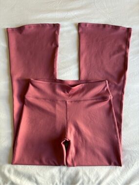 Jova Rose Pink High Waist Flare Leggings Athletic Soft Yoga Pants Athleisure